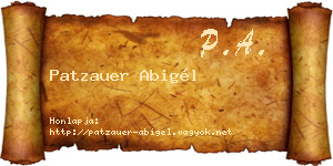 Patzauer Abigél névjegykártya